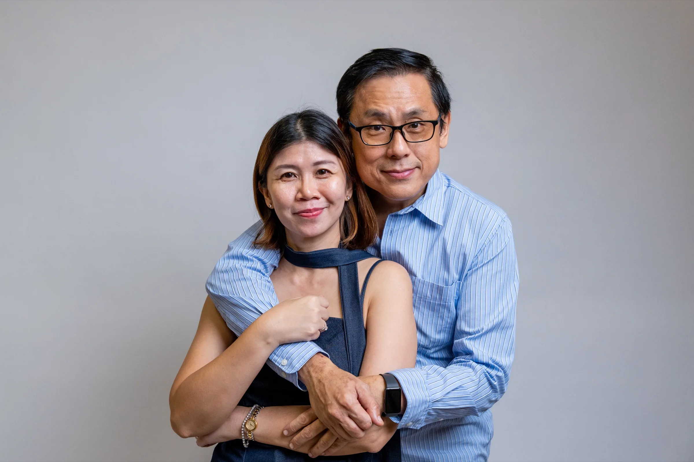 Photo of a couple at the StoryArc Studio opening.